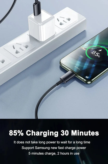 2PCS 45W PD USB-C Cables – Fast Charging & Data for Samsung Galaxy S20/S21/S22/S23 Ultra, Note 10/5G, A53/A54
