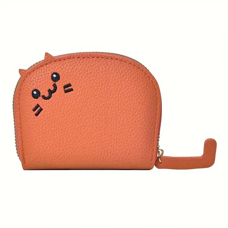 Cartoon Cat-Shaped Women’s Wallet – Multi-Card Slots, Cute Faux Leather Coin Purse & Creative ID Card Holder