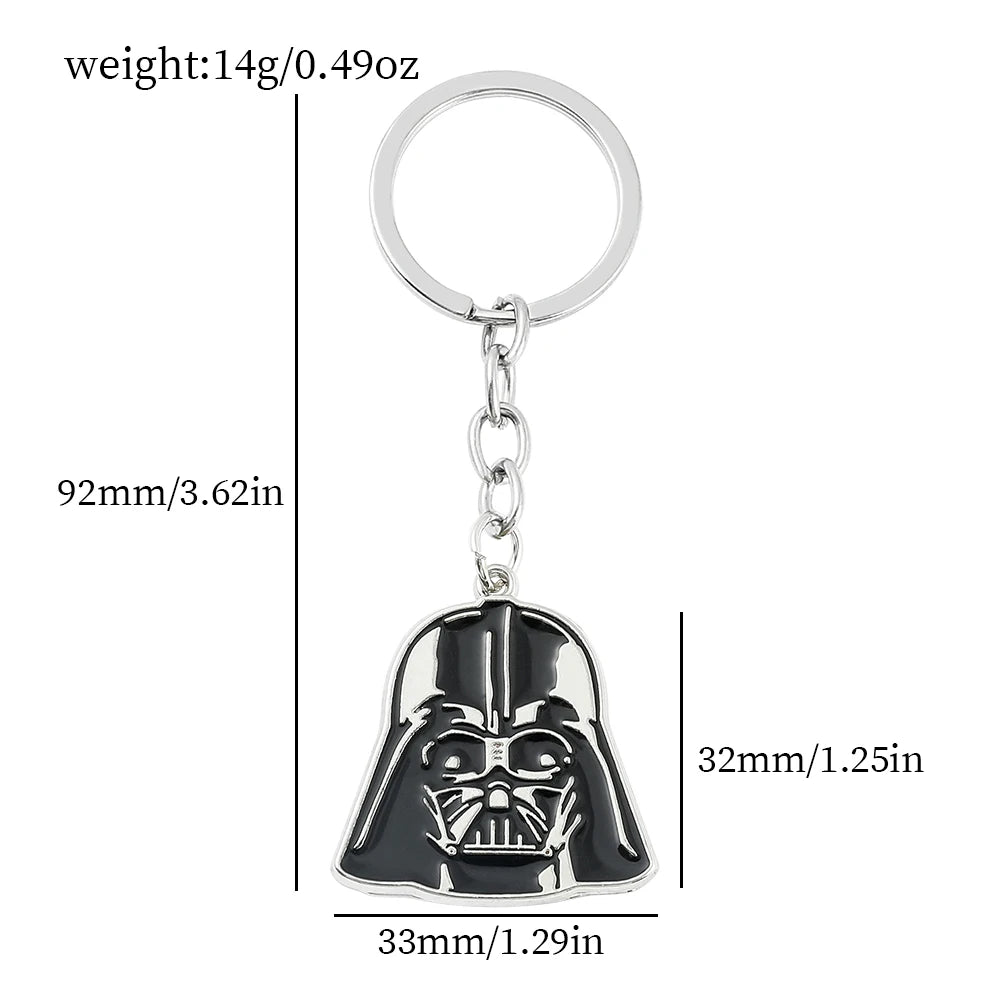 Darth Vader Alloy Metal Keychain Charm - Star Wars DIY Jewelry and Accessories Making Pendant