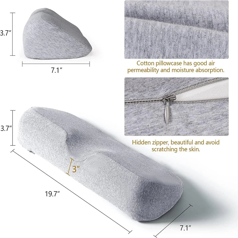 Ergonomic Memory Foam Cervical Pillow | Orthopedic Contour Neck Pillow for Side Sleepers | Supportive Bed Sleeping Pillow