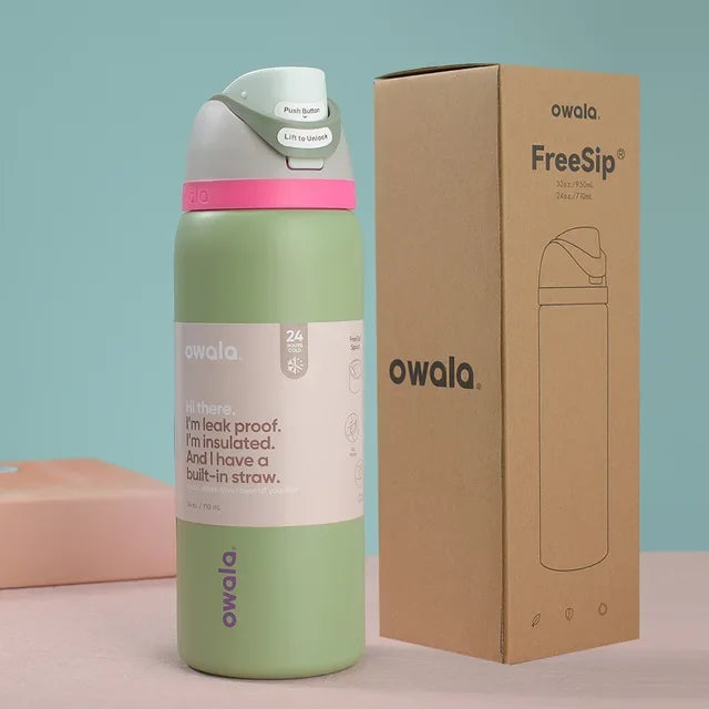 2024 New Owala Insulated Stainless Steel Water Bottle with Straw – BPA-Free Sports Bottle, 24oz/32oz, Great for Travel