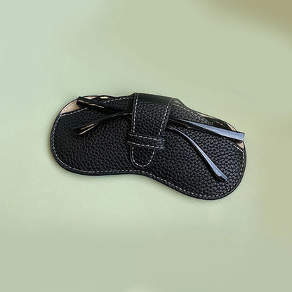 Women’s Leather Glasses Case – Soft Portable Sunglasses Bag, Fashion Eyewear Protector Pouch