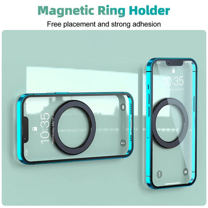 MagSafe Magnetic Ring Holder – Strong Adhesive Wall Mount for iPhone 17, 16, Pro Models, and iPad Tablets