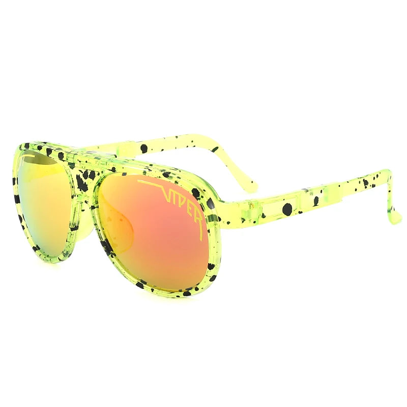 Retro Flip-Up Pit Viper Cycling Sunglasses — UV400 Vintage Steampunk Eyewear for Men & Women