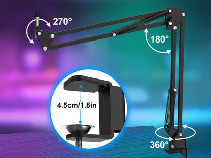 Haomuren USB Podcast Microphone Kit – Cardioid Condenser Mic with Boom Arm for Streaming, Recording, YouTube & PC Studio Use