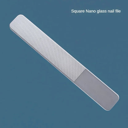 Transparent Nano Glass Nail File - Professional Nail Sanding Polishing Grinding Tool for Manicure & Nail Art