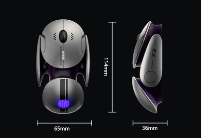 Inphic X2 Silent Bluetooth Mouse – Rechargeable Wireless Gaming & Office Mouse with Metal Base for Computer & Laptop