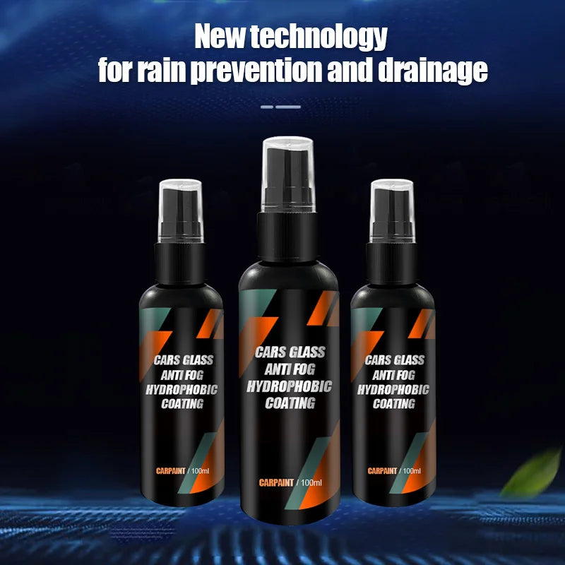 Car Glass Water Repellent Spray – Hydrophobic Anti-Rain Coating for Windshields, Windows, and Side Mirrors