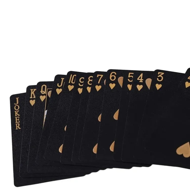 Black Rose Deck Poker — Frosted Waterproof Plastic Playing Cards for Texas Hold’em, Commemorative & Party Game Gift