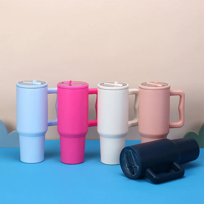 40oz Tumbler Flip Straw Lid – Spill-Proof, Reusable Replacement Cover for Stanley Cups