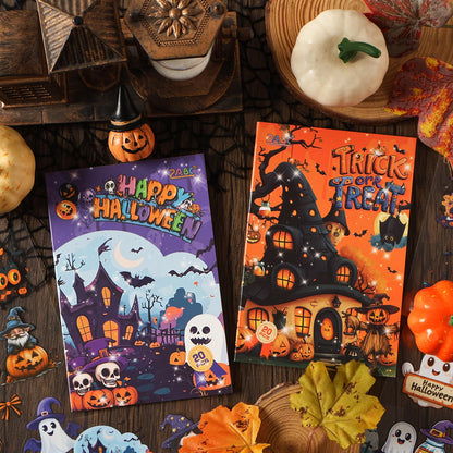 Halloween Sticker Book - Decorative Scrapbooking Stickers for Diaries, Albums & Stationery