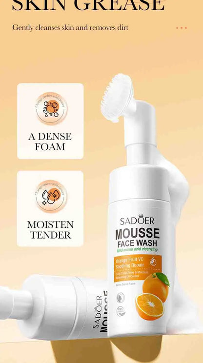 SAODER Fruits Facial Cleanser – Moisturizing & Hydrating Face Wash Foam with Massage for Skincare