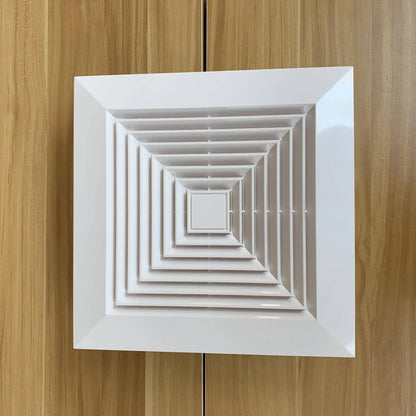 ABS Square Air Conditioner Diffuser - Ceiling Vent Outlet for Duct Exhaust and Ventilation Hood