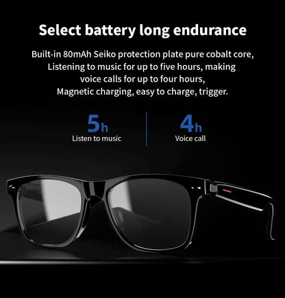 Hiwego Camera Smart Music Sunglasses – Wireless Bluetooth Headset with HIFI Sound, Earphones, Hands-Free Call & Driving Glasses