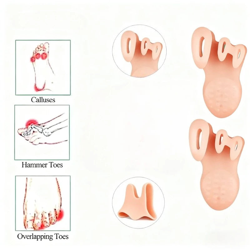 Gel Toe Separators & Ball of Foot Cushions - Soft Toe Spacers for Comfortable Foot Support