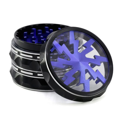 63mm Four-Layer Lightning Metal Grinder — Tobacco & Cigarette Crusher Crusher Tool