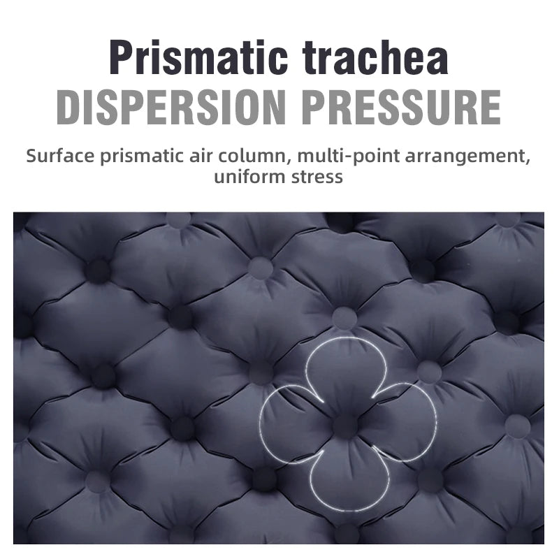PACOONE Outdoor Camping Double Inflatable Mattress - Extra Wide Ultralight Folding Sleeping Pad