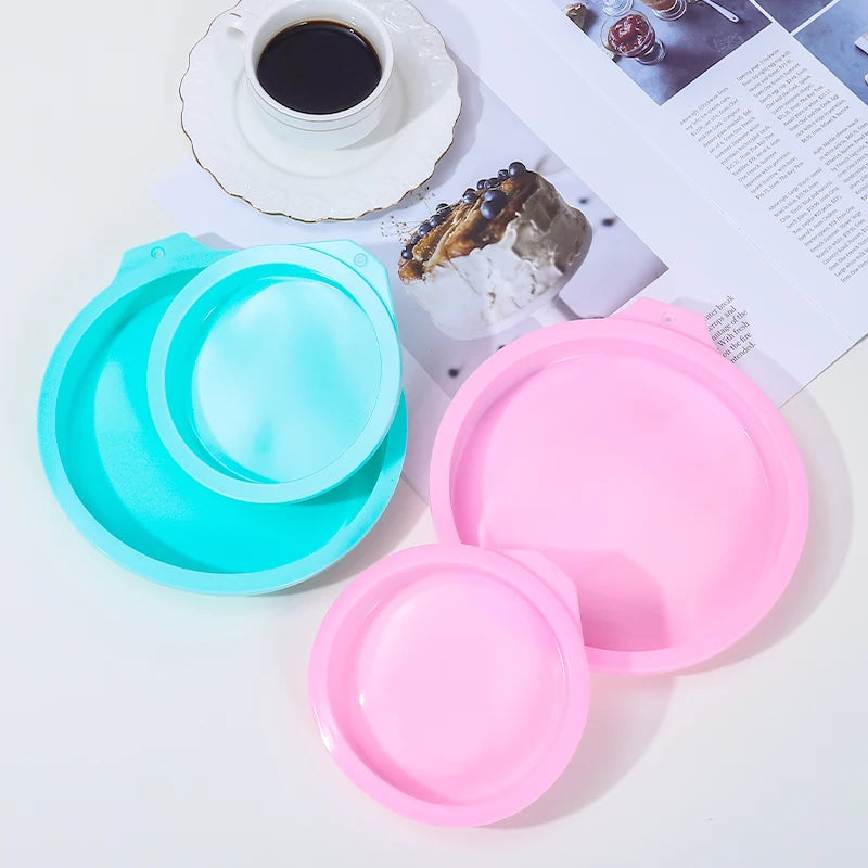FAIS DU Silicone Cake Pan Set – 2-8pcs 4/6/8inch Round Molds for Rainbow Cake & Mousse Baking