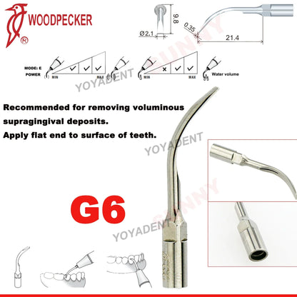 Woodpecker Dental Scaler Tips – Ultrasonic Tooth Cleaning, Endo & Perio Scaling Tips, Fit EMS UDS Scaler Handpiece