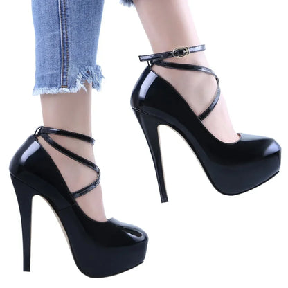 Women’s Platform Stiletto Pumps – Sexy Slingback High Heels for Party, Wedding & Banquet