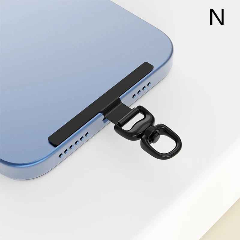 0.3mm Metal Phone Tether Tab – 360° Rotating Phone Lanyard Patch Clip Replacement Hanging Strap Gasket Accessory