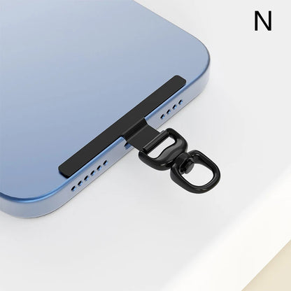 0.3mm Metal Phone Tether Tab – 360° Rotating Phone Lanyard Patch Clip Replacement Hanging Strap Gasket Accessory