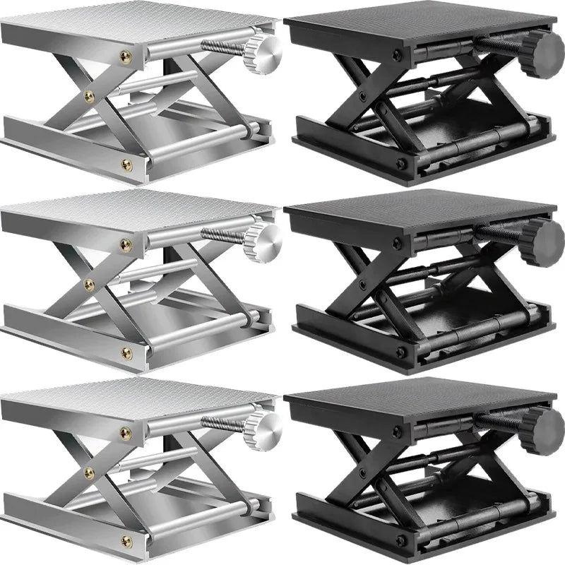 Adjustable Lifting Stand for Woodworking - Support Platform for Engraving Machinery, Construction and Workshop Projects