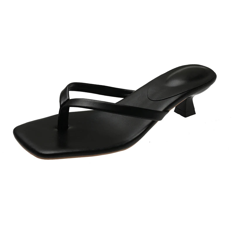 Women's Summer Clip Toe Comfort Slide Sandals – Casual Low Heel Street Style Slippers