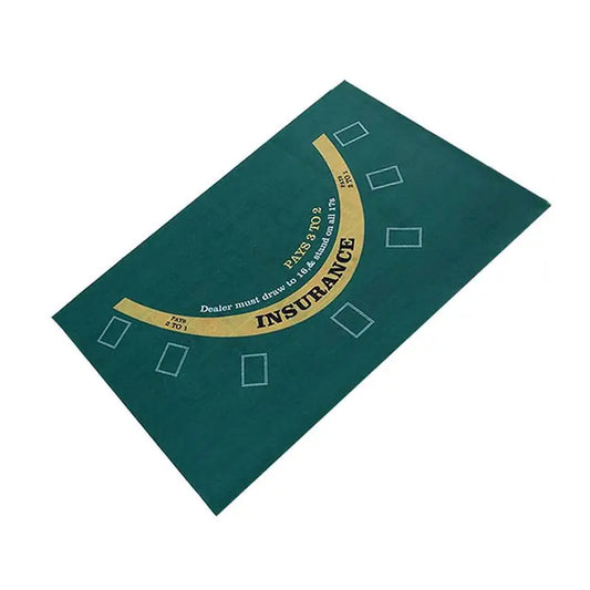 Double-Sided Tabletop Casino Felt Layout Mat – Professional Poker, Texas Hold'em & Blackjack for Roulette Games