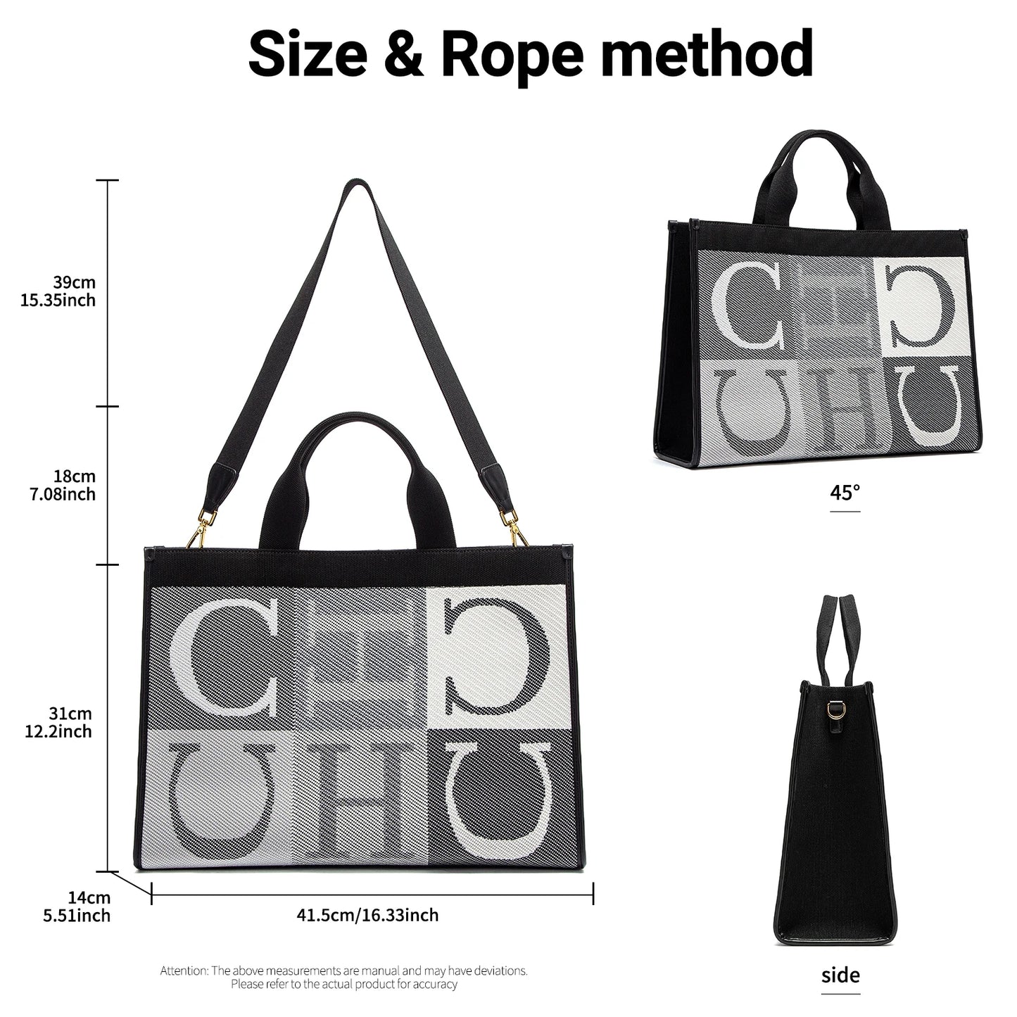 CHCH Women's Shopping Bag 2025 – New Eco-Friendly Flyknit Simple Mommy Bag