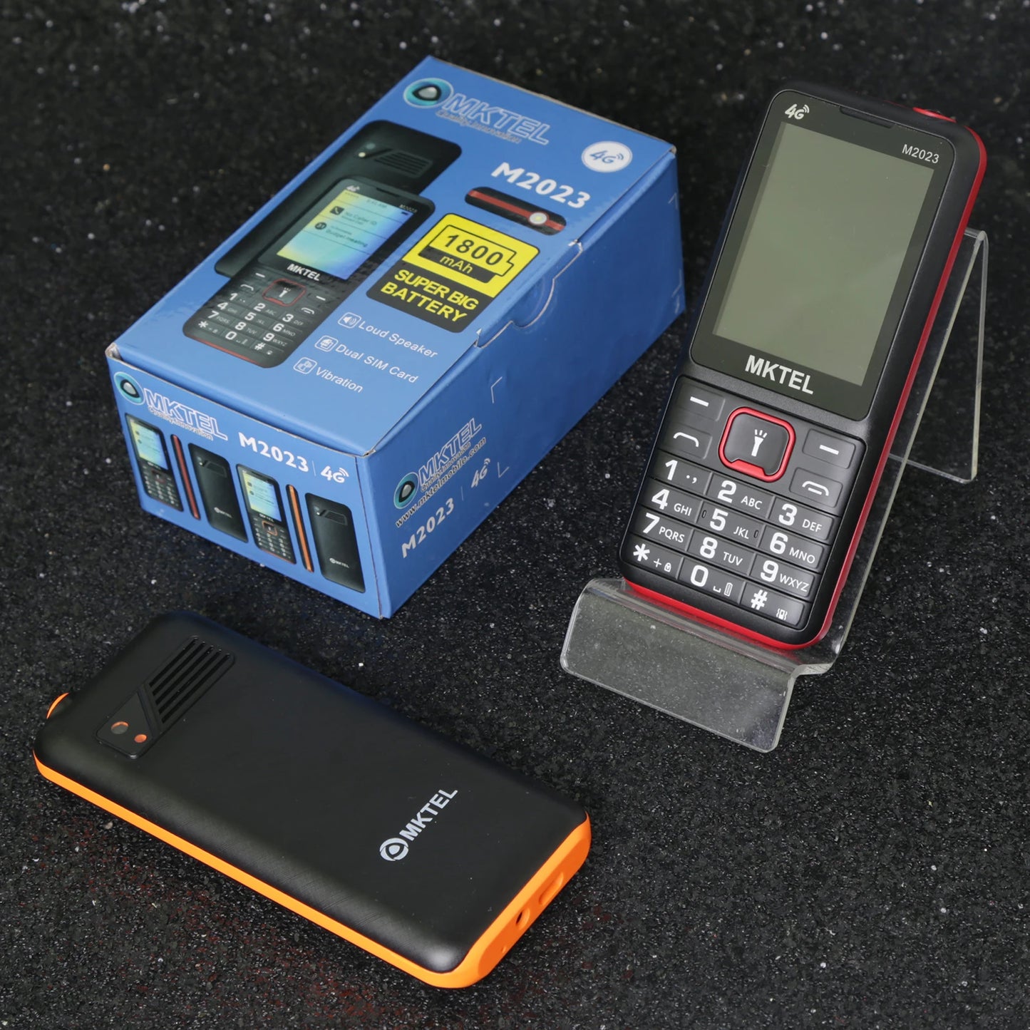 MKTEL M2023 4G Feature Phone – 2.4" Screen, Dual SIM, 1800mAh Battery, MP3/MP4/FM Radio, Puguang Lamp
