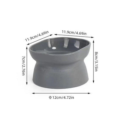 Elevated Cat & Dog Food Bowl - Anti-Vomiting Whisker-Friendly Pet Feeder