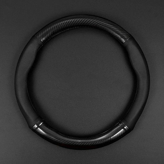 Universal Car Steering Wheel Cover — Carbon Fiber Leather, 3D Anti-Slip, Simple & Stylish Car Accessory