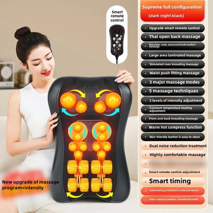 JAIYORL Electric Shiatsu Neck Massage Pillow – Deep Kneading Heat Cushion for Shoulder and Muscle Relaxation