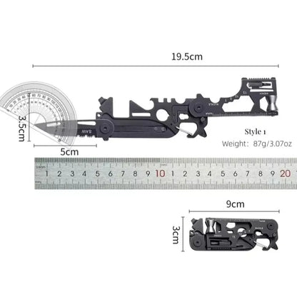 Multifunctional Outdoor Tool Card – Folding Molle Scissors, Mini Army Knife & Bicycle Repair EDC Camping Gear