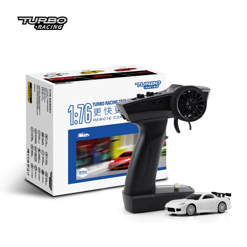 Turbo Racing 1:76 RC Drift Car | C64/C72/C73/C74 with Gyro & Full Remote Control for Kids & Adults