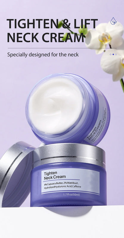 Neck Lift Cream — Firming, Tightening & Brightening, Reduces Fine Lines, Moisturizing & Smoothing Neck Care