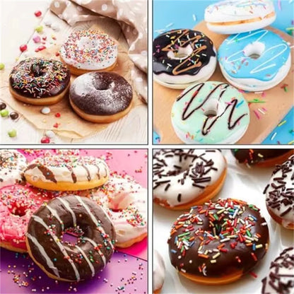 Silicone Donut Cake Pan - 6-Cavity Non-Stick Fluted Baking Mold for Donuts, Cupcakes, Jelly & Bread