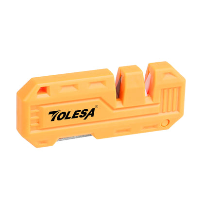 TOLESA Mini Knife Sharpener - 2-in-1 Pocket Whetstone with Diamond Rod for Outdoor and Kitchen Tools
