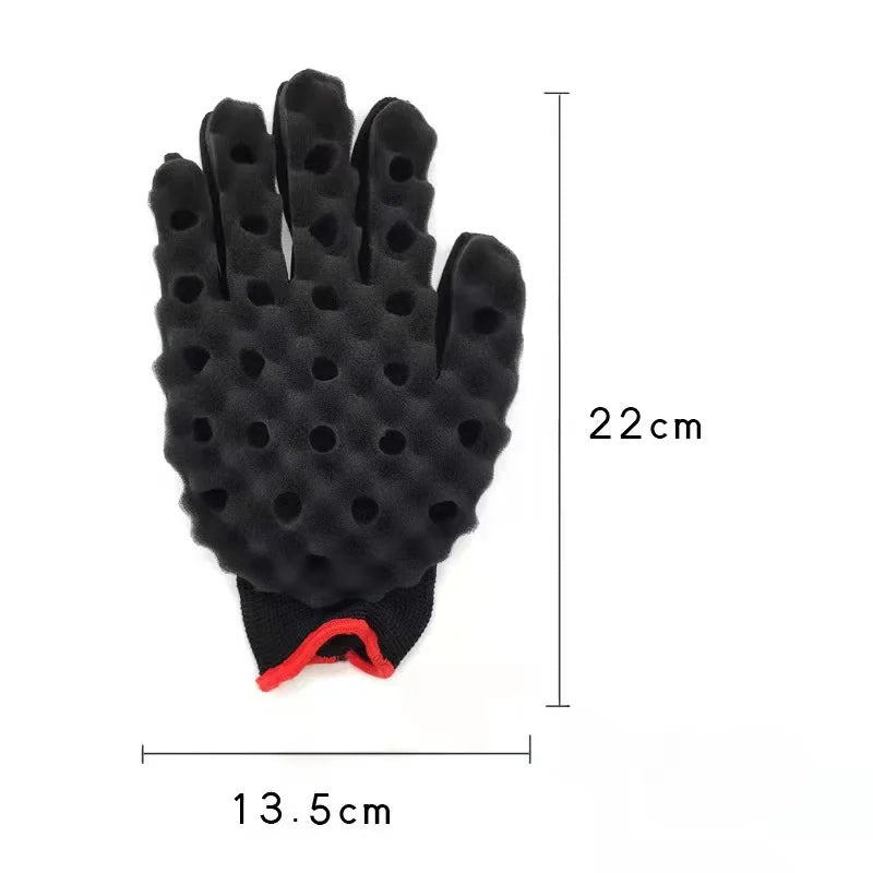 Men's Barber Hair Braider Set – Twist Sponge Gloves & Fork Comb for African Hair Styling & Salon Tools