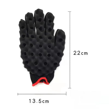 Men's Barber Hair Braider Set – Twist Sponge Gloves & Fork Comb for African Hair Styling & Salon Tools