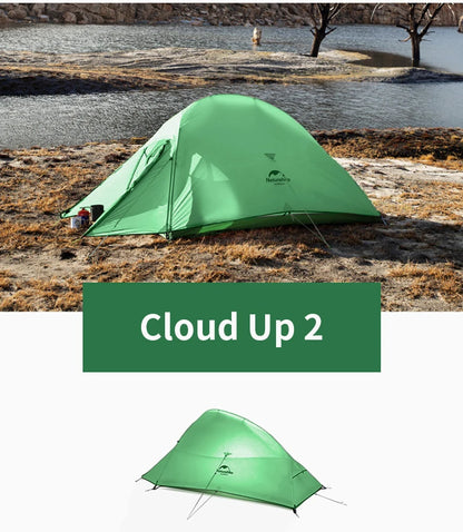 Naturehike Cloud Up 2-Person Camping Tent – Waterproof, Ultralight, Easy Build Beach Tent for Hiking & Backpacking Outdoors
