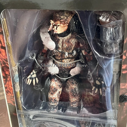 NECA Predator Figure — Ultimate Shaman Elder Armored Jungle Hunter with Snake Vision, Alien Model Toy Gift