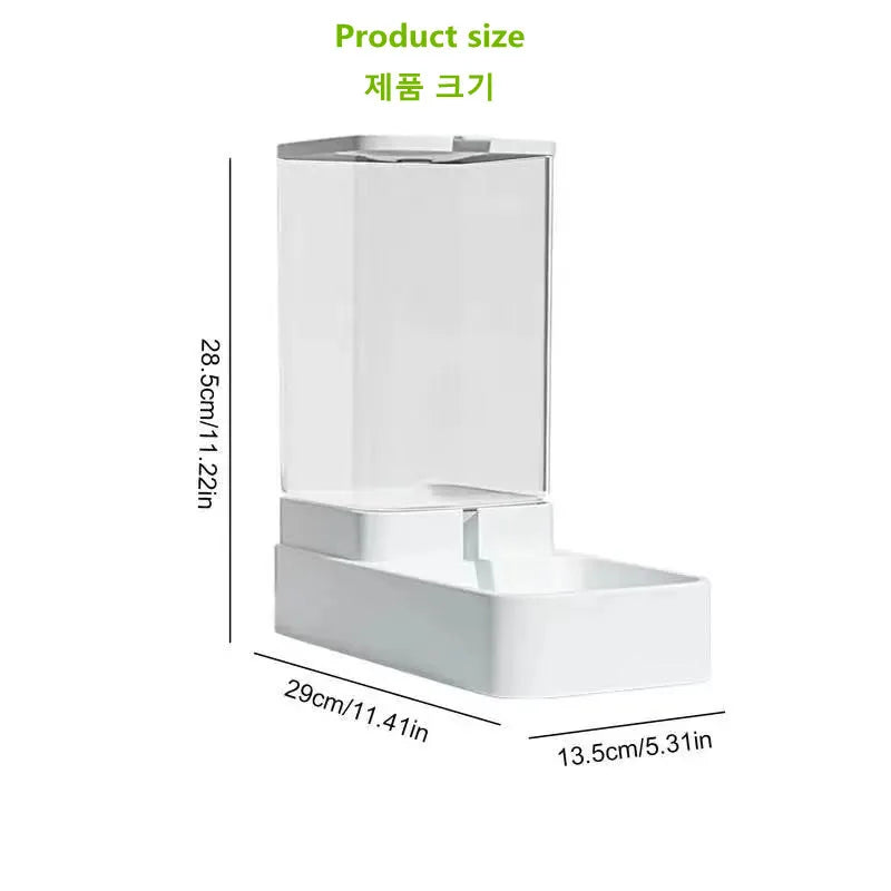 Transparent Automatic Pet Feeder – Food Storage Container & Water Bowl for Cats and Dogs