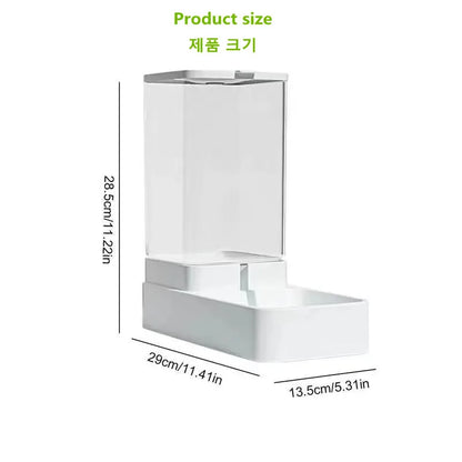 Transparent Automatic Pet Feeder – Food Storage Container & Water Bowl for Cats and Dogs