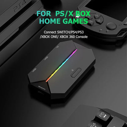 G6L Gaming Keyboard & Mouse Converter – Portable Wired Controller Adapter for Nintendo Switch, Xbox One, PS3, and PS4