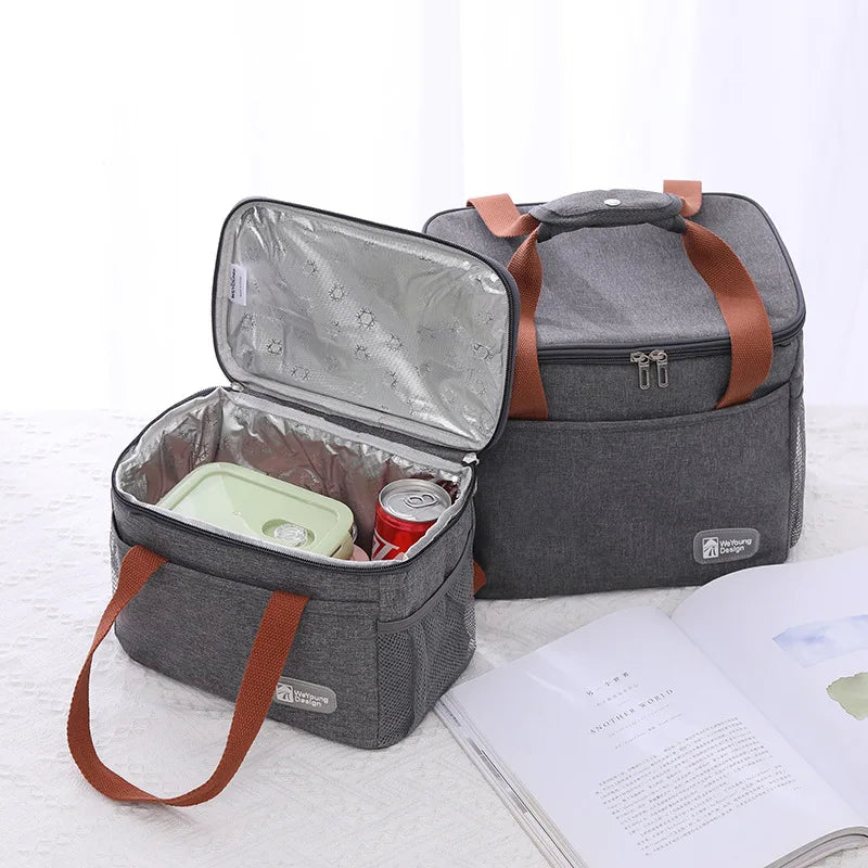 Large Capacity Thermal Insulation Lunch Bag – Oxford Cloth Food Storage Picnic Tote, Portable Cooler Box Bag