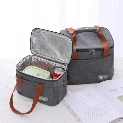 Large Capacity Thermal Insulation Lunch Bag – Oxford Cloth Food Storage Picnic Tote, Portable Cooler Box Bag