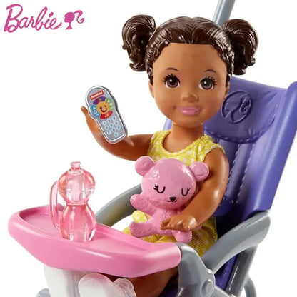 Original Barbie Baby Care Teacher Cart Playset – Princess House Role Play Toy Gift for Girls