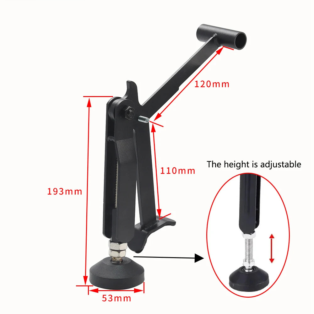 Motorcycle Folding Lift Stand - Heavy-Duty, Stable Crane Frame with Upgraded Armrest for Enhanced Support